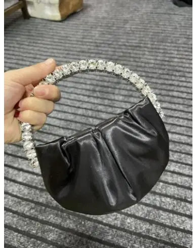 Designer Rhinestones Clutch Purse Bag for Women Handle Bag Leather Shoulder Bag Purse Shiny Crystal Purses and Handbag 13
