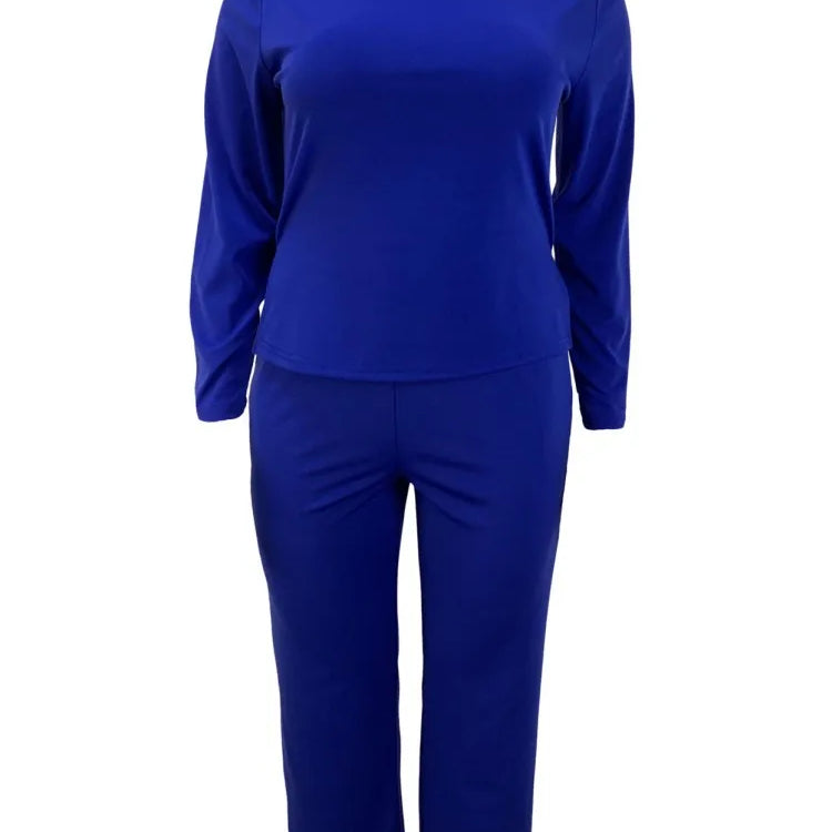 2 Piece Women Sets 2025 New Arrival Plus Size Spring Autumn Matching Sets Top And Pants Suits Outfits Oversized Clothing