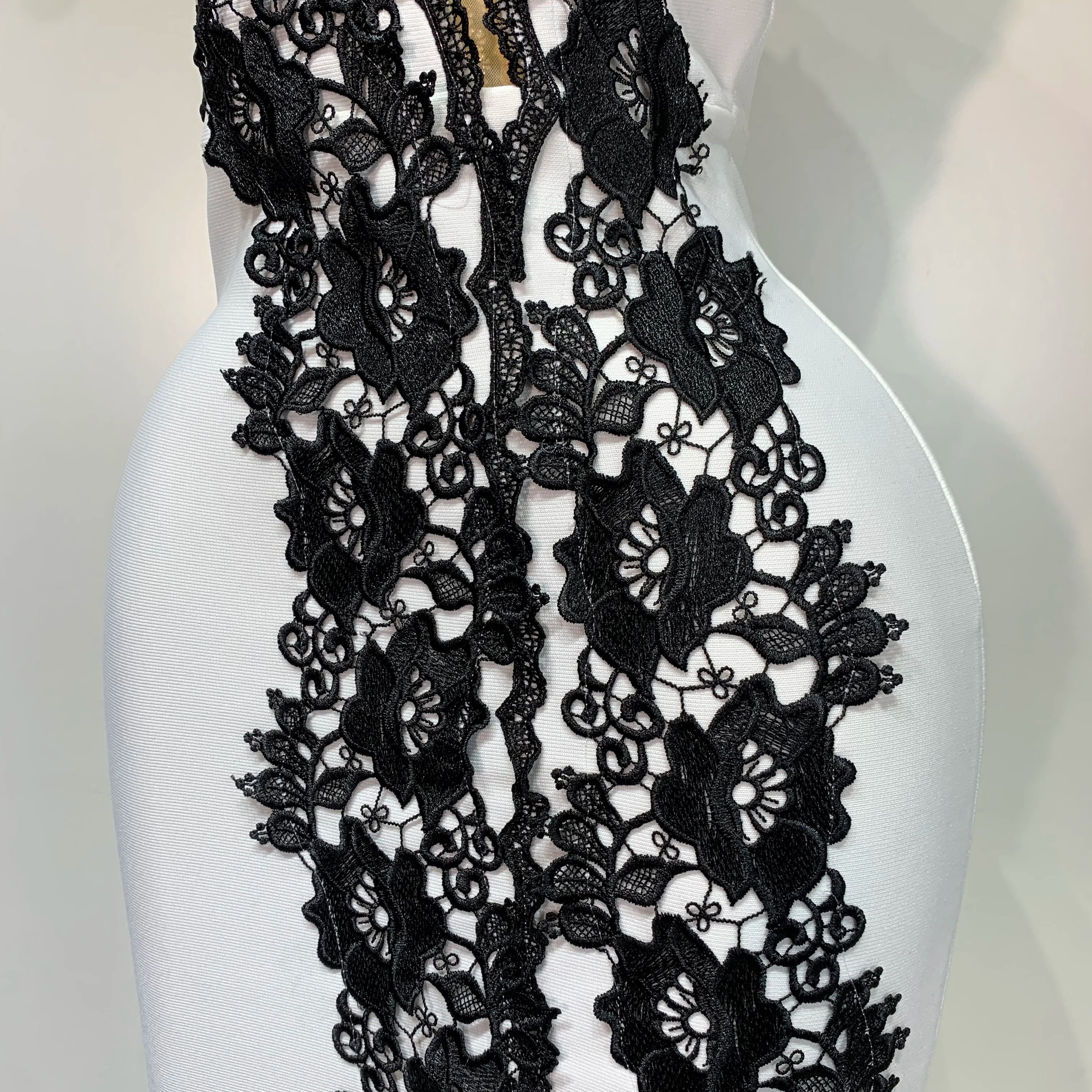 Women Designer Black Lace Bodycon Bandage Dress Luxury Birthday Party Dresses Elegant Long Celebrity Evening Prom Gowns