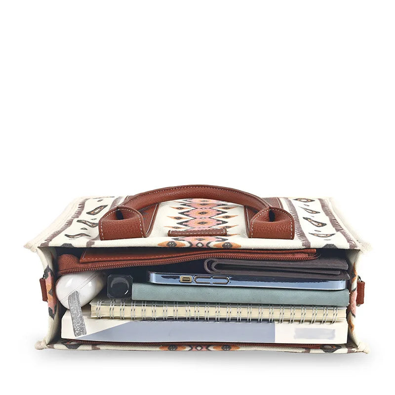 Vintage Tote Bag for Women Retro Shoulder Bag Top Handle Satchel, Women's Boho Western Handbag, Shoulder Purse & Crossbody Bag