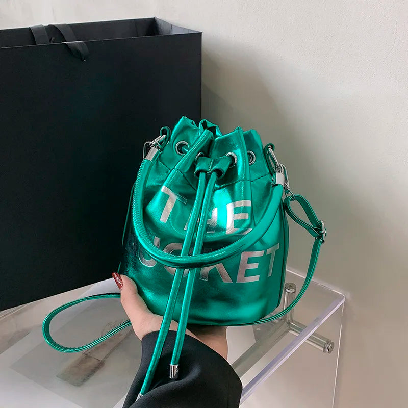 Designer Shoulder Bag for Women Bucket Bag Fashion Purses and Handbags Brand Crossbody Bags Cute Silk Scarf Satchel