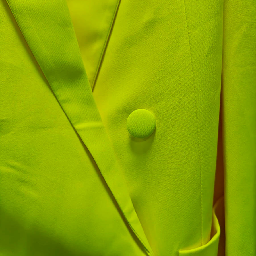 TWOTWINSTYLE Solid Two Piece Set for Women Lapel Long Sleeves Patchwork Pockets Loose Blazer High Waist Pant Sets Female Clothes