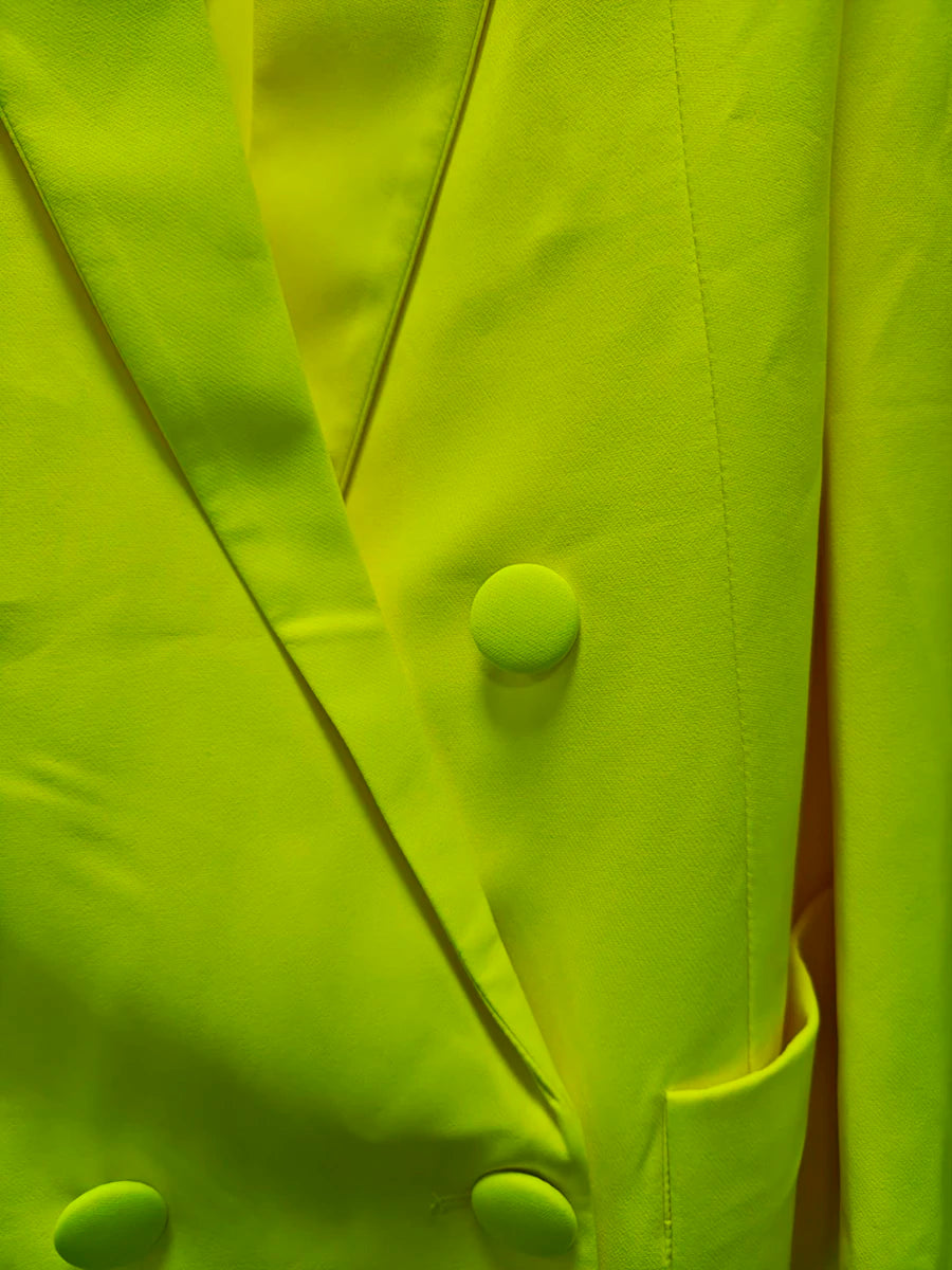 TWOTWINSTYLE Solid Two Piece Set for Women Lapel Long Sleeves Patchwork Pockets Loose Blazer High Waist Pant Sets Female Clothes