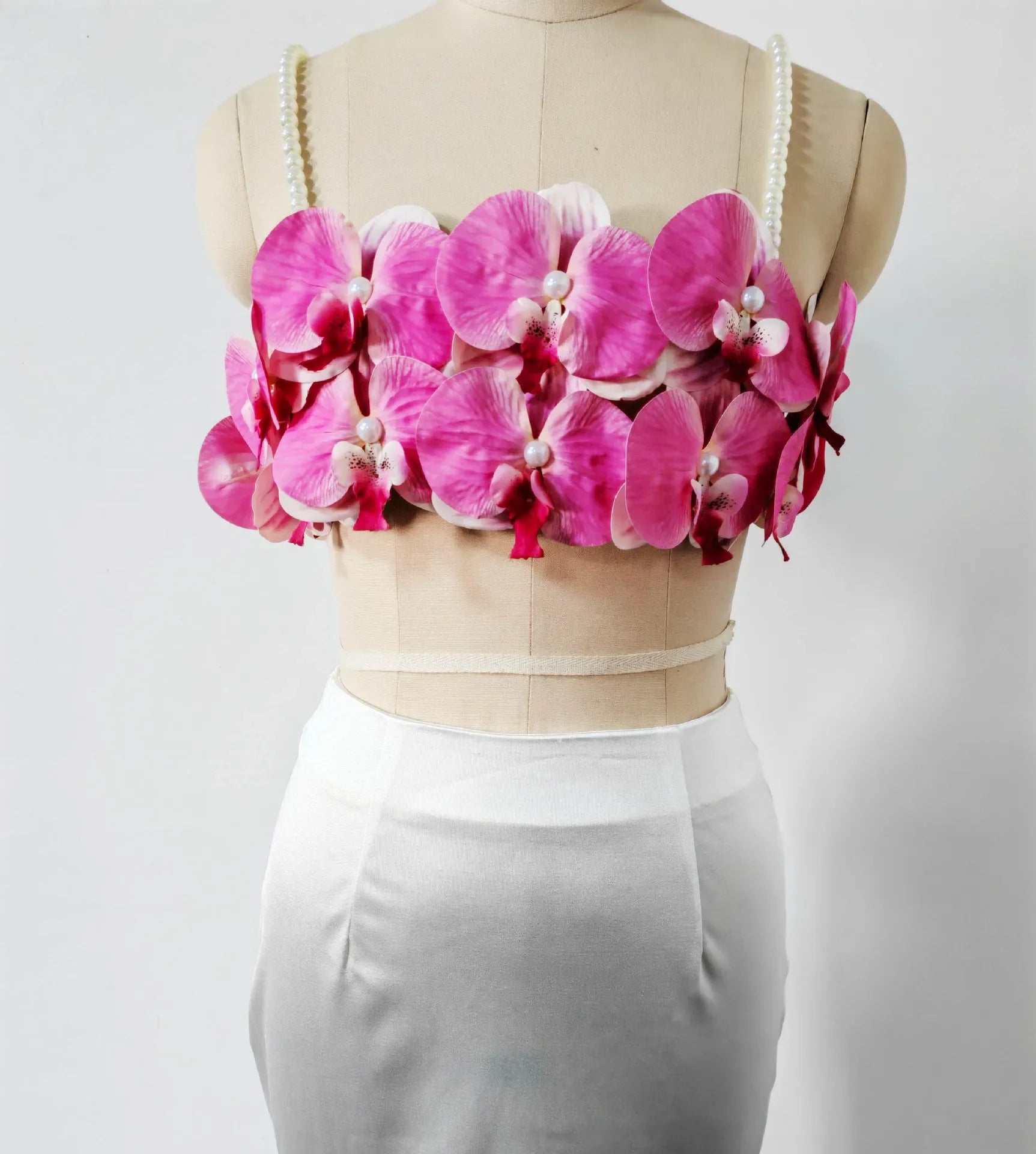 Pink Florals Women Sleeveless Sexy Square Collar 2 Pieces Bodycon Long Dress Cute Vacation Birthday Party Celebrate Dress