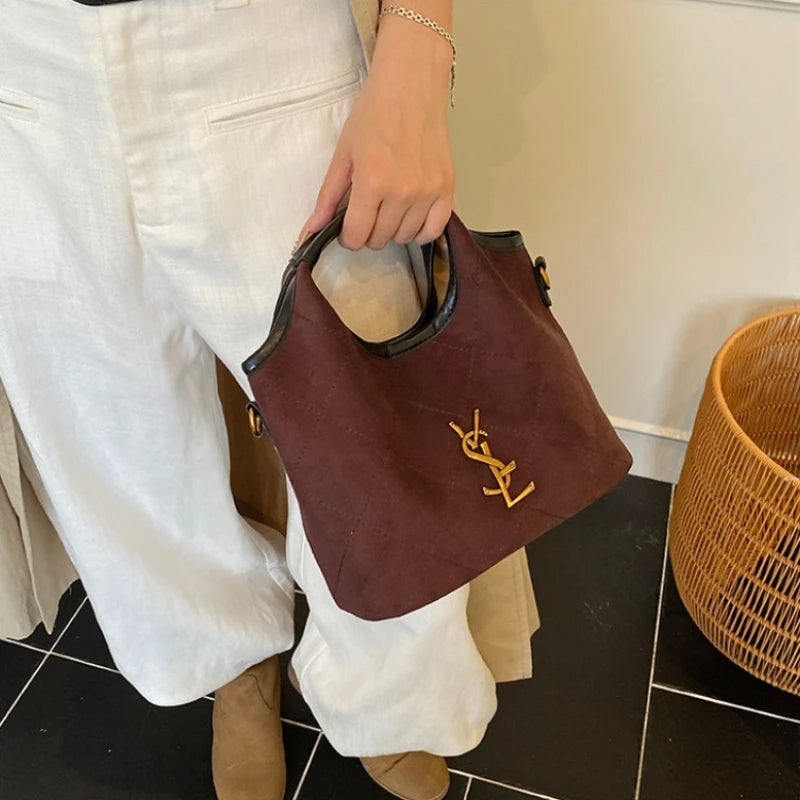 Trendy Women Satchel Bag Quilted Canvas Handbag with Chain Strap Suitable for Casual Dates Parties and Weekend Trips