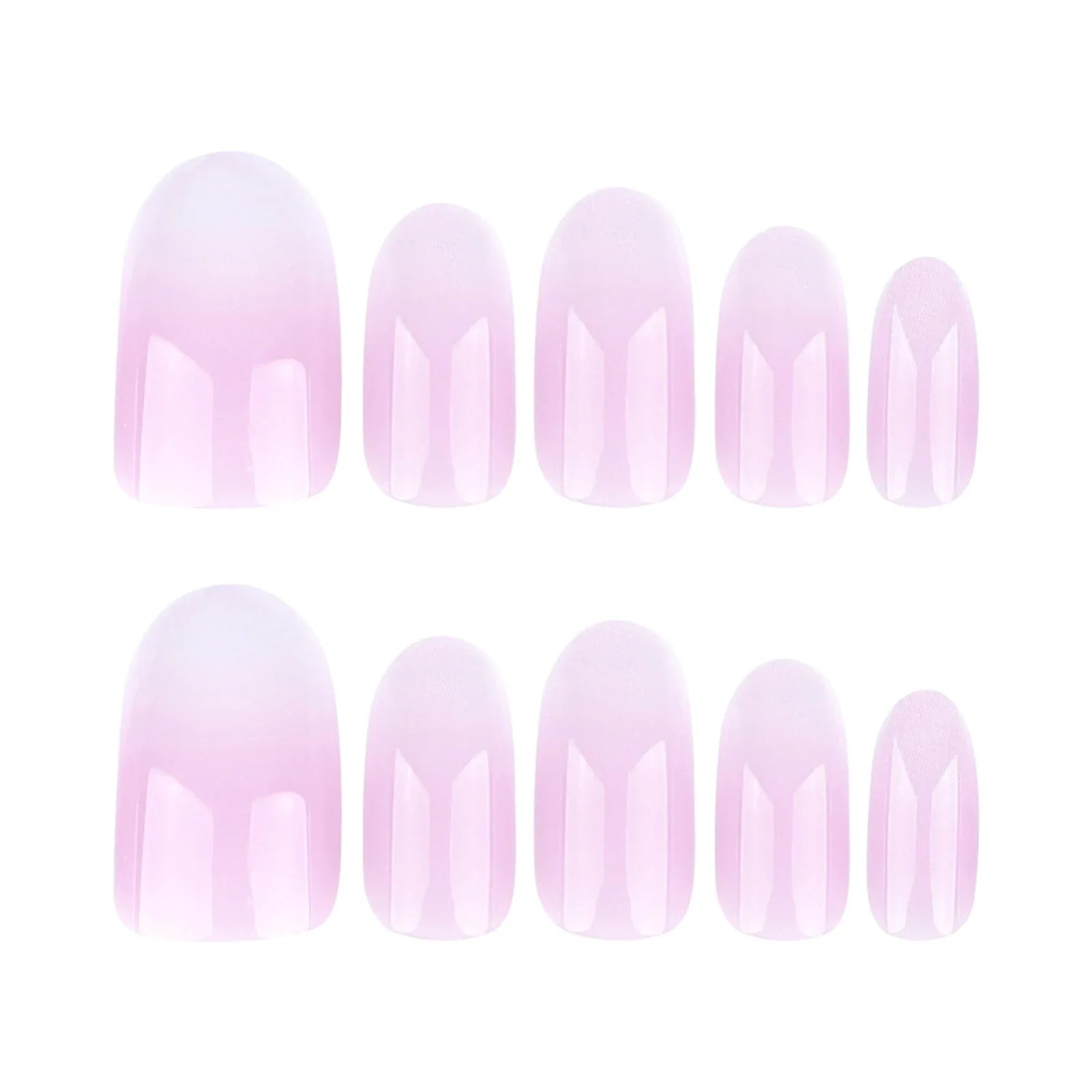 24Pcs Nude Pink Almond False Nails Sweet Girls Charm Manicure Detachable Acrylic Press On Nails Stick-on Artificial Nails Art