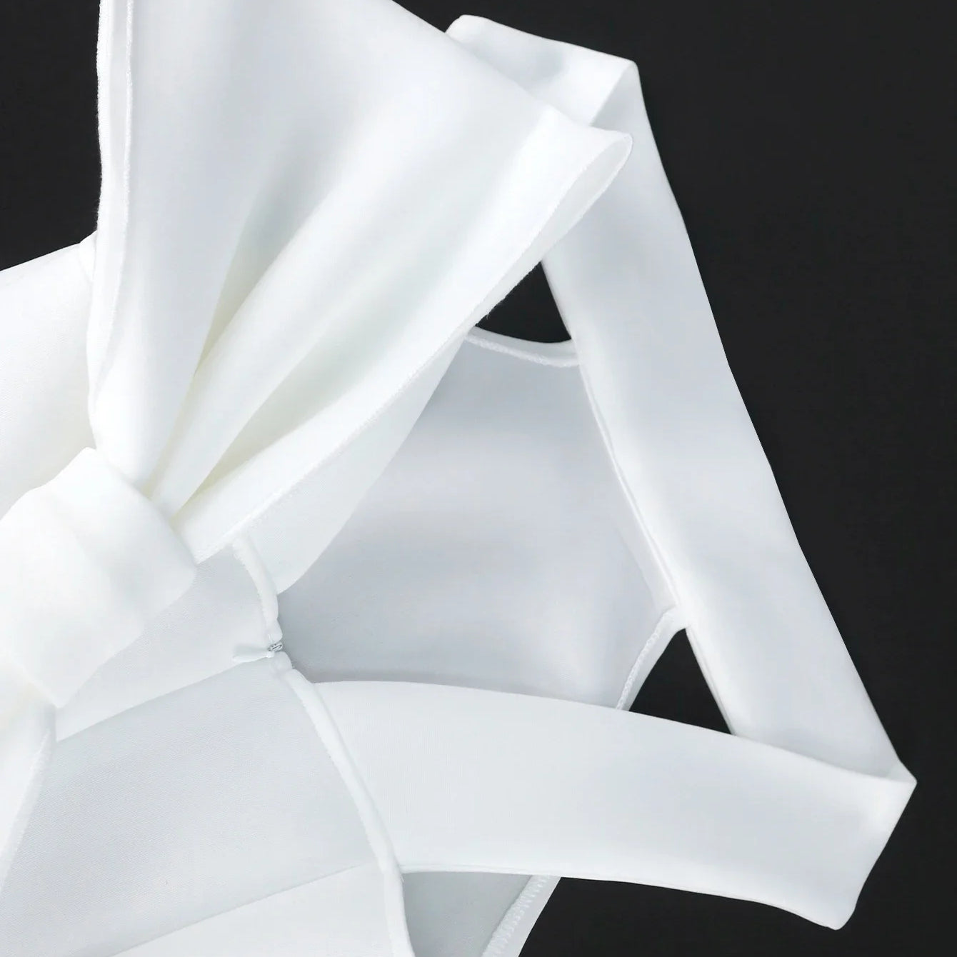 Plus Size Bowtie Party Dress White Sleeveless Bodycon Club Event Celebrate Cocktail Bridesmaid Gowns Outfits for Women