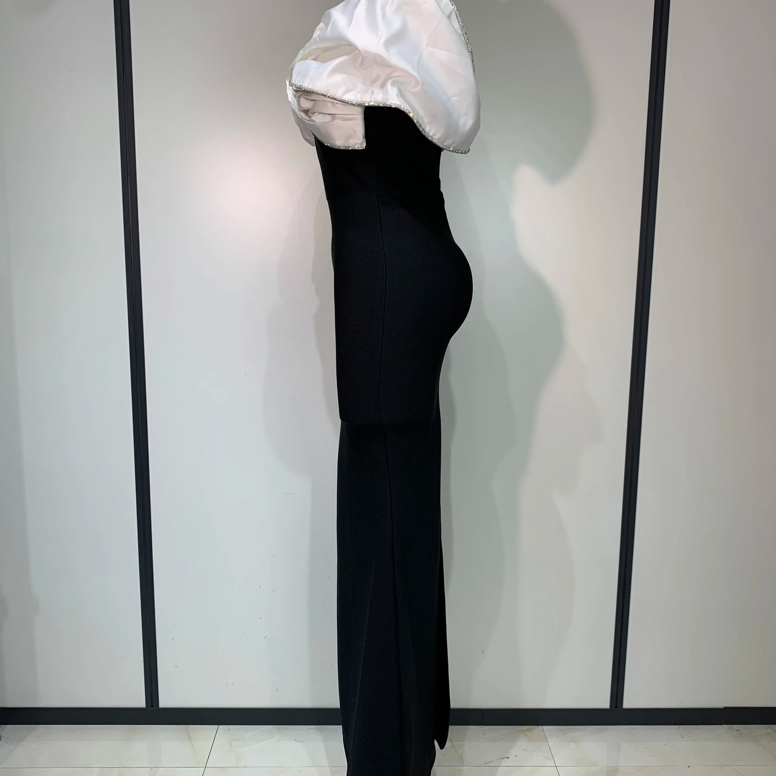 Women Sexy Off Shoulder Rhinestone Bodycon Maxi Long Bandage Dress 2025 Celebrity  Elegant Evening Party Luxury Birthday Outfit