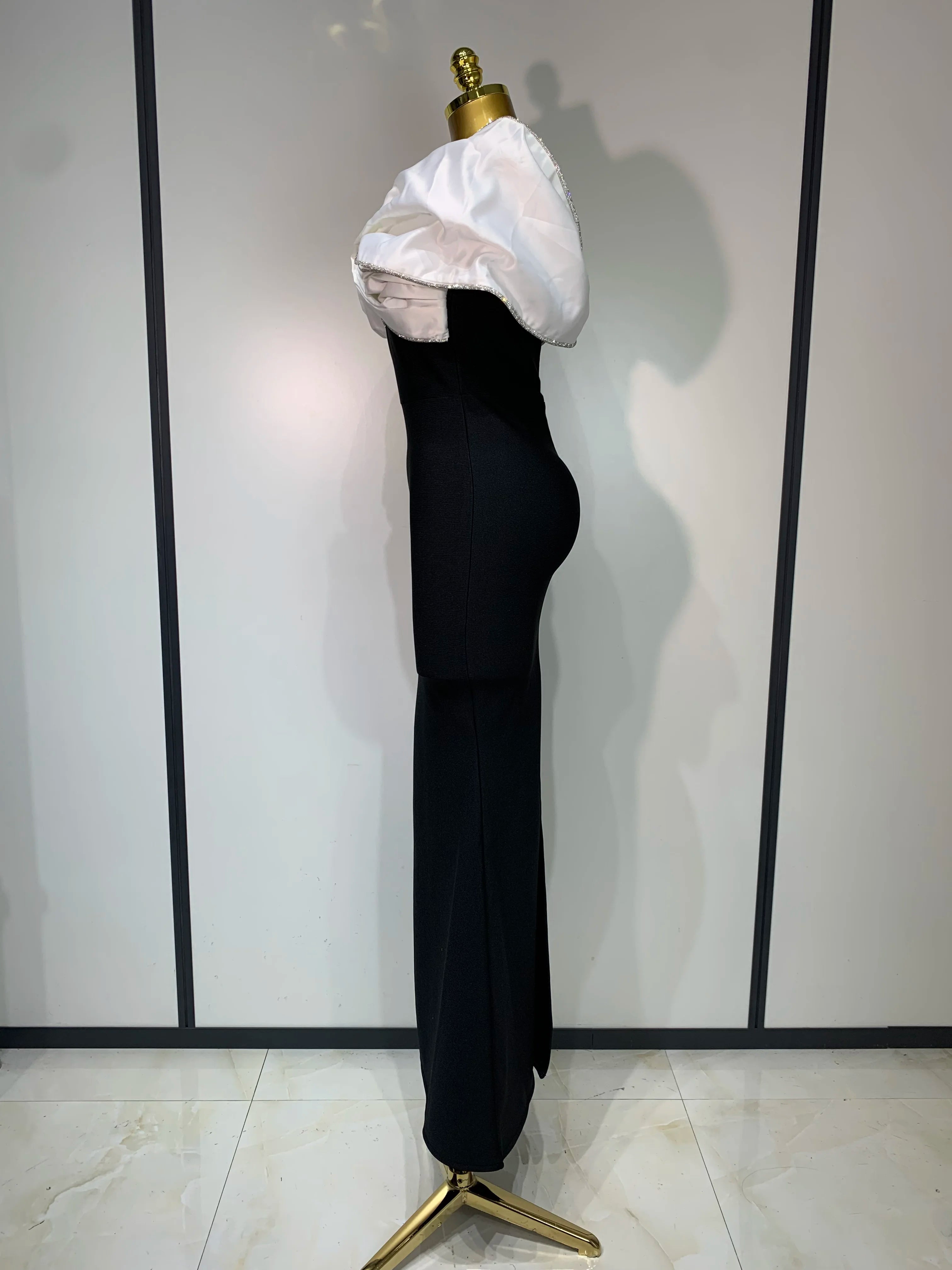 Women Sexy Off Shoulder Rhinestone Bodycon Maxi Long Bandage Dress 2025 Celebrity  Elegant Evening Party Luxury Birthday Outfit