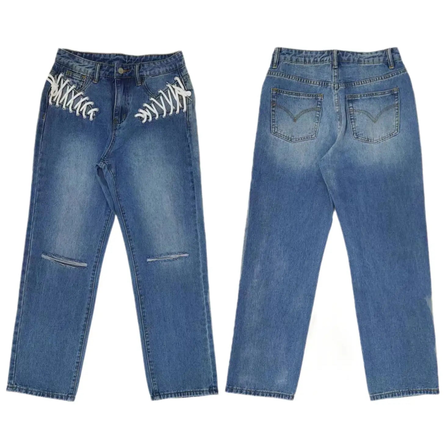 Autumn and winter street fashion trends, women's jeans