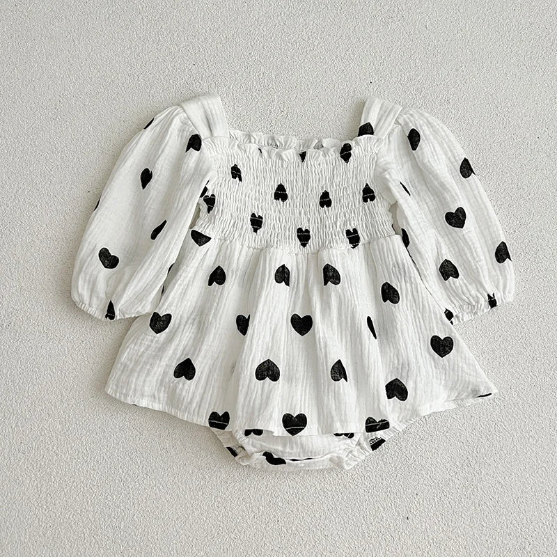 Baby Girls Clothes Autumn Toddler Baby Rompers Princess Dress Red Long Sleeves Girls Dress Christmas Sister Clothing