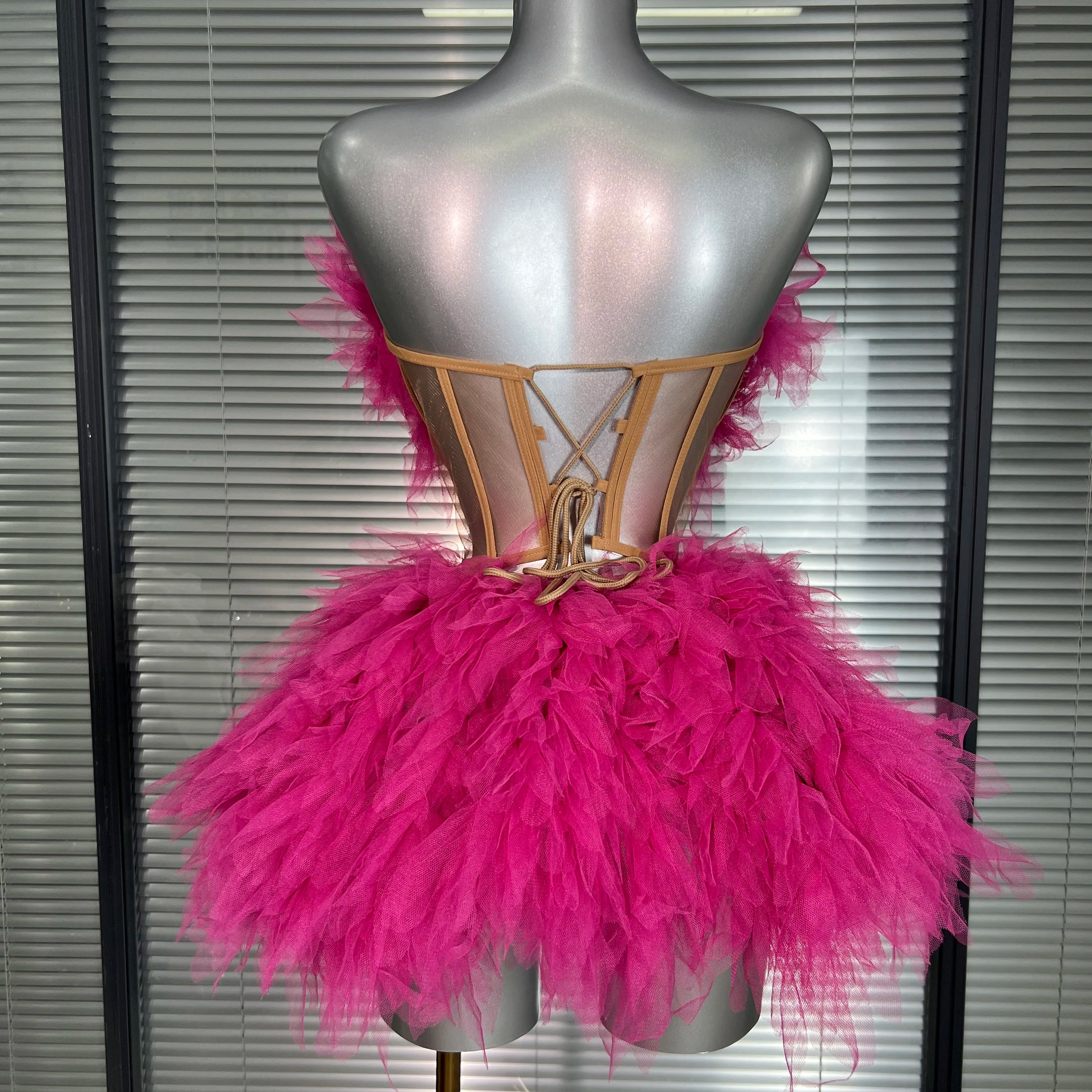 INS New Sexy Two Pieces Set Women Celebrity Silver Night Club Skirt Suits  Stage Performance Costume