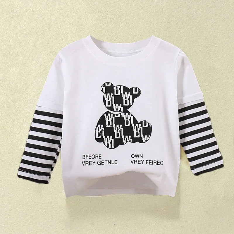 Children's Clothing Boys Girls T-Shirt kids clothes Cartoon Tops Long Sleeve Baby Clothing Autumn Winter Cotton Print Sweatshirt Style 9