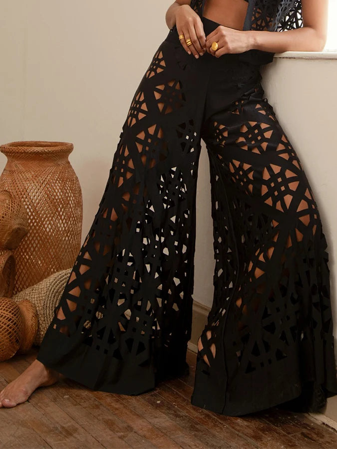 Fashion strappy shoulders solid colour bikini separate suit and trunks swimsuit cut-out design atmosphere and elegant 2024 Women Lotus root color