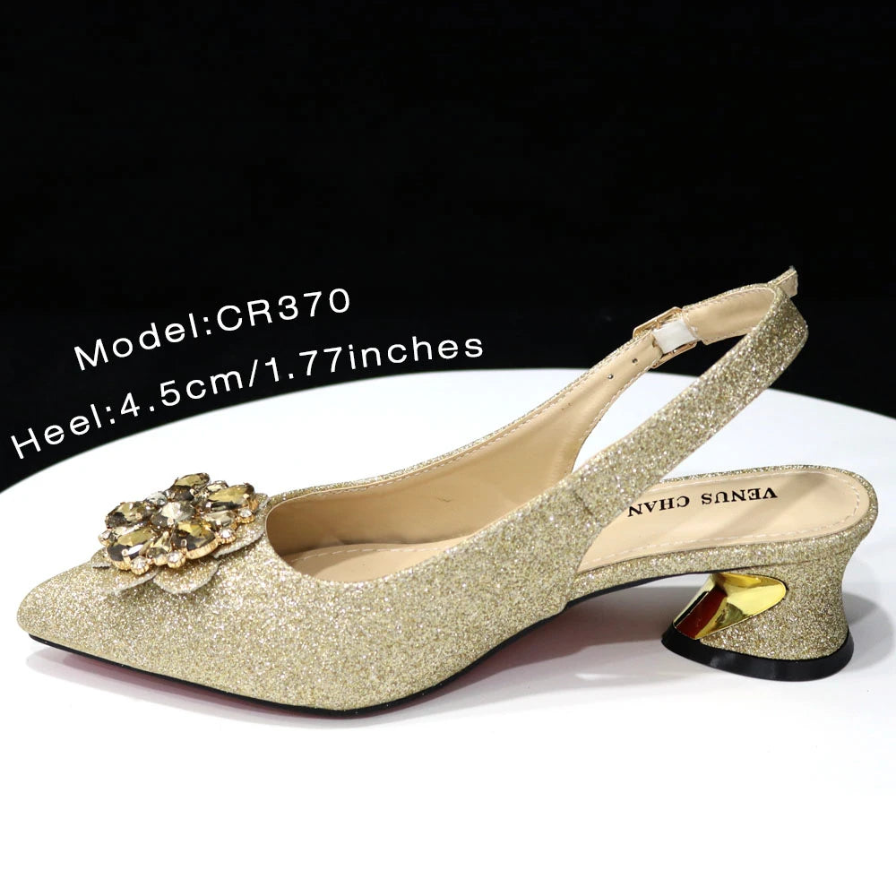 Striper Snake Pattern Rhinestone Flower Summer Shoes for Women Sandals Shoes and Bag for Party