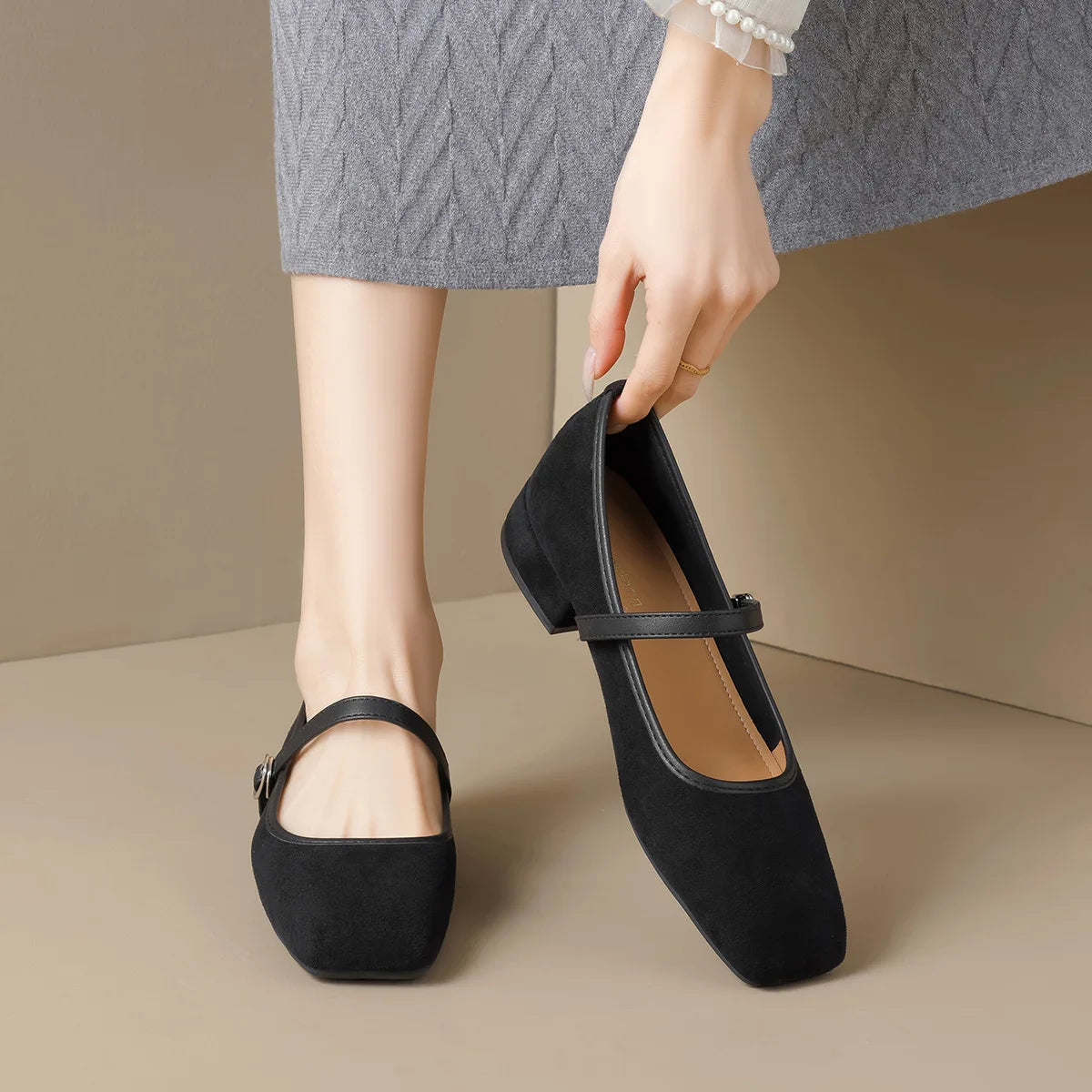 spring women's shoes Fashionable design Marie-Jane shoes Women's casual high heels and boat shoes Office and party wear