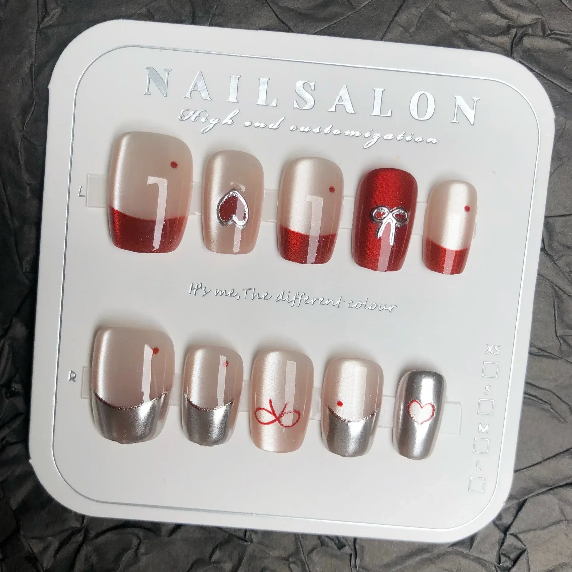 24Pcs Short Square Fake Nails Press on 3D Snowflake Christmas Tree Full Cover Nails Tips Cat's Eye Gilded Detachable False Nails