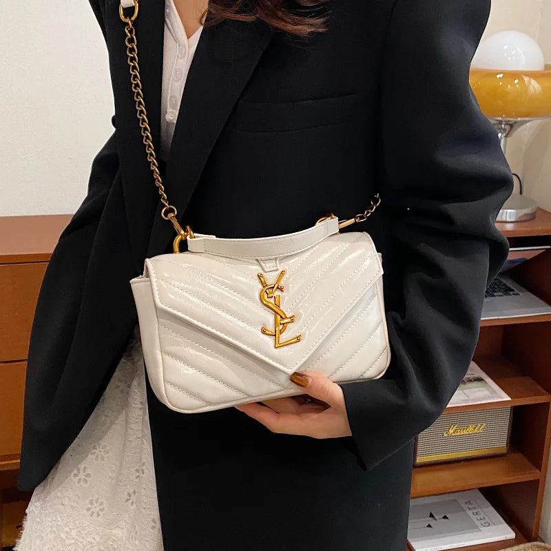 Designer-Inspired Chain Shoulder Bag for Women Luxury Indie Crossbody Purse, Sophisticated & Versatile Day-to-Night Bag