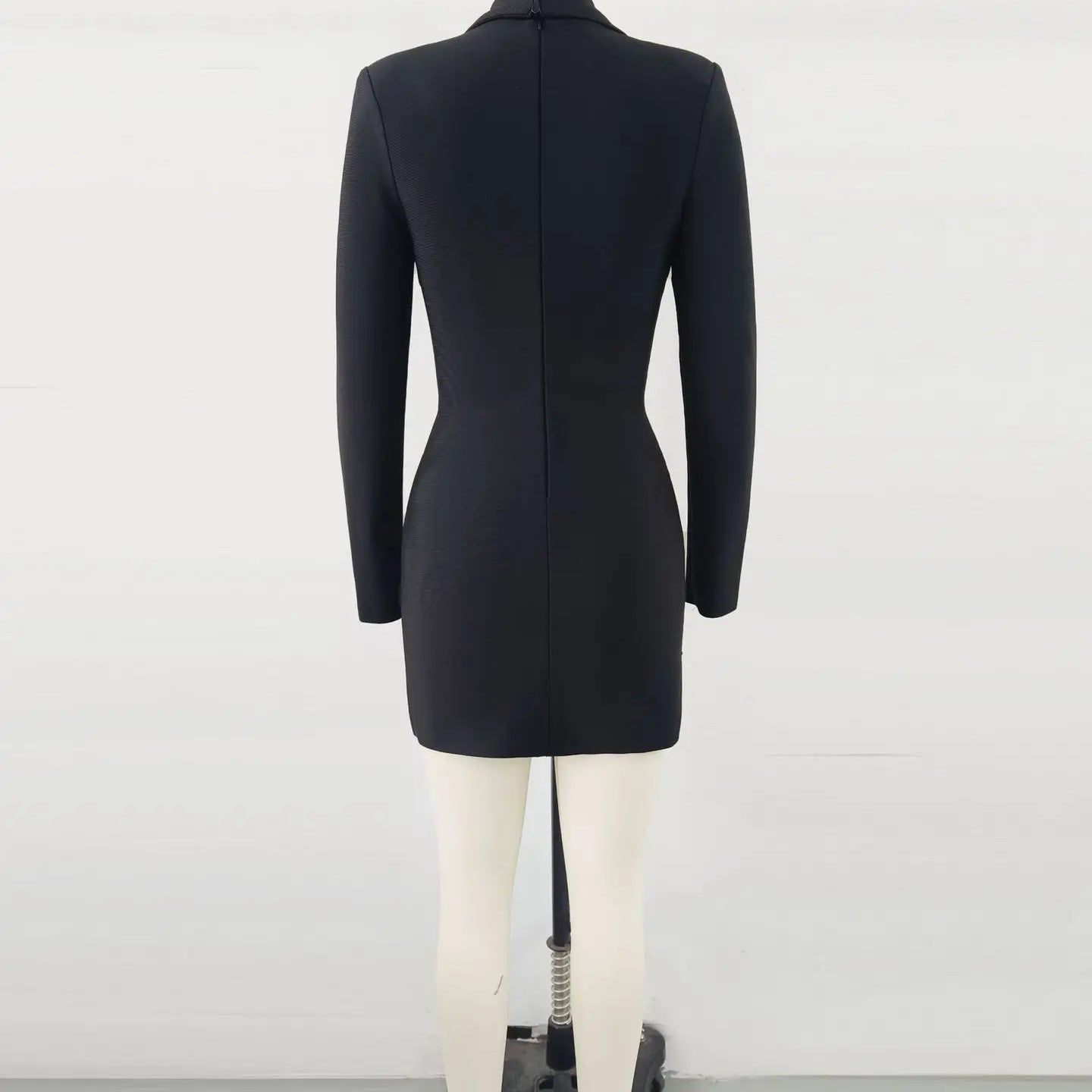 Women Long Sleeve Deep V-Neck Bodycon Mini Bandage Dress Celebrate Evening Party Nigthclub Birthday Outift