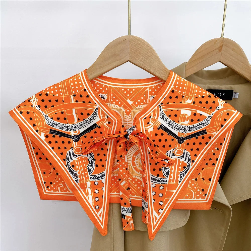 Capes New Style Shoulder Scarf Shawl Women False Collar Air Conditioning Room Shawl Decoration With Knotted Scarf Cloak 2 One Size