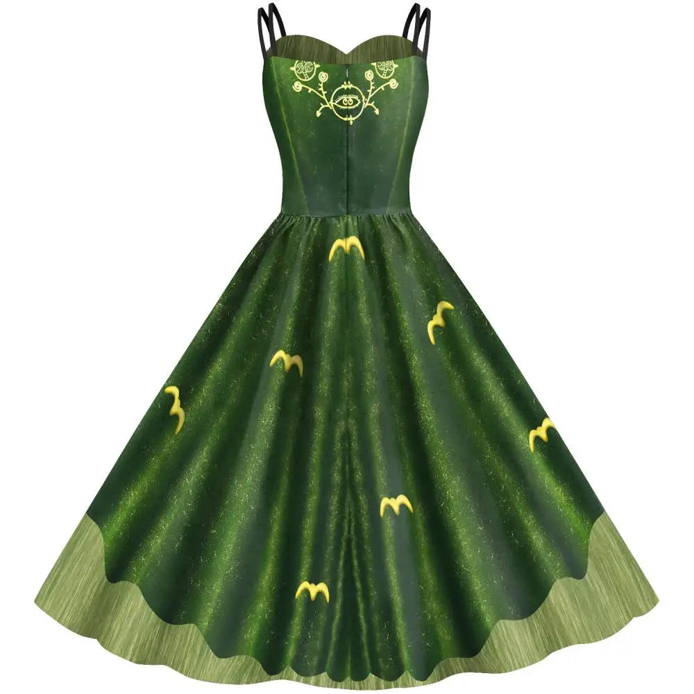 VIP FASHION Hocus Pocus Witch Dress for Women Winifred Sanderson Mary Sarah Sister Cosplay Costume Adult Halloween Classic Dress