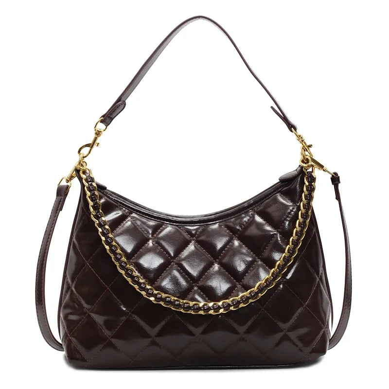 Stylish Minimalist Crossbody Bag - Designer Leather Tote With Vintage Parisian Flair And Elegant Large Capacity Feature