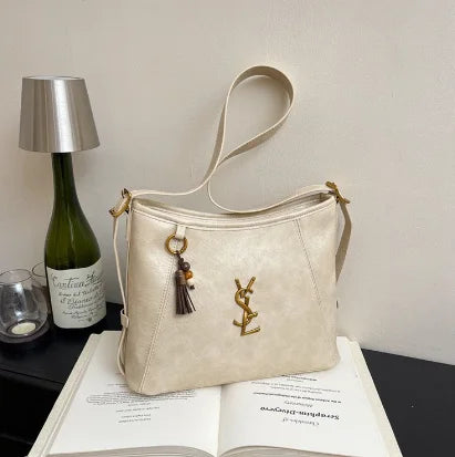 Niche Design Casual Retro Women's Bags, Simple Texture Personalized Handbags, New Women's Diagonal Straddle Bags