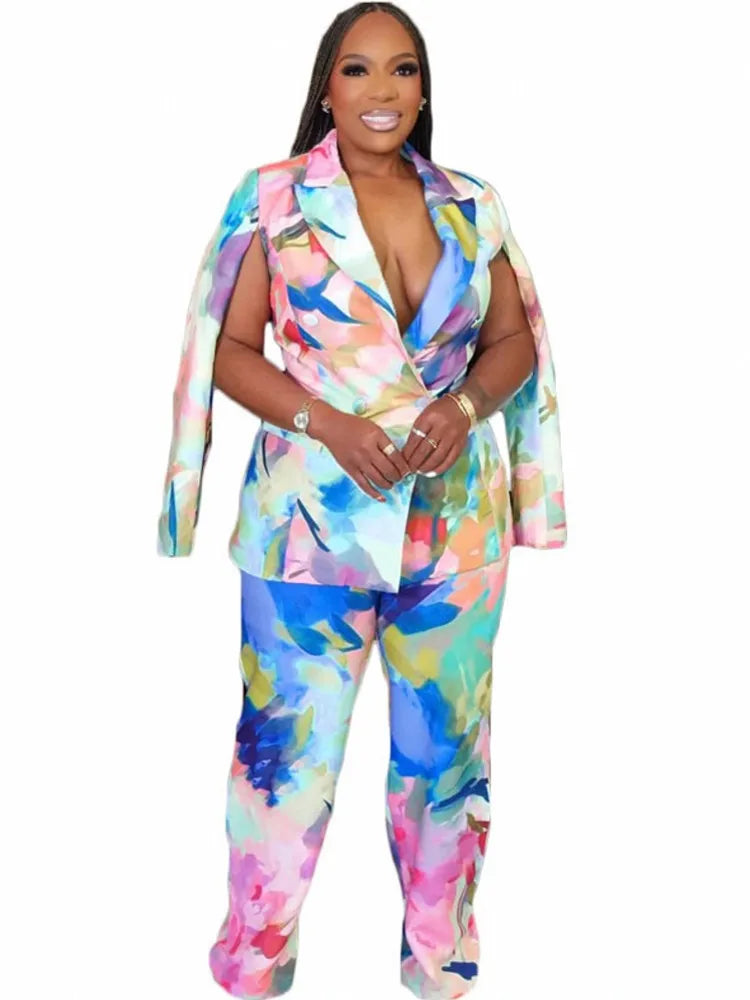 2 Piece Women Sets 2025 New Arrival Plus Size Autumn Winter Matching Sets Black Two Pieces Sets Top Pants Suits Outfits Clothing