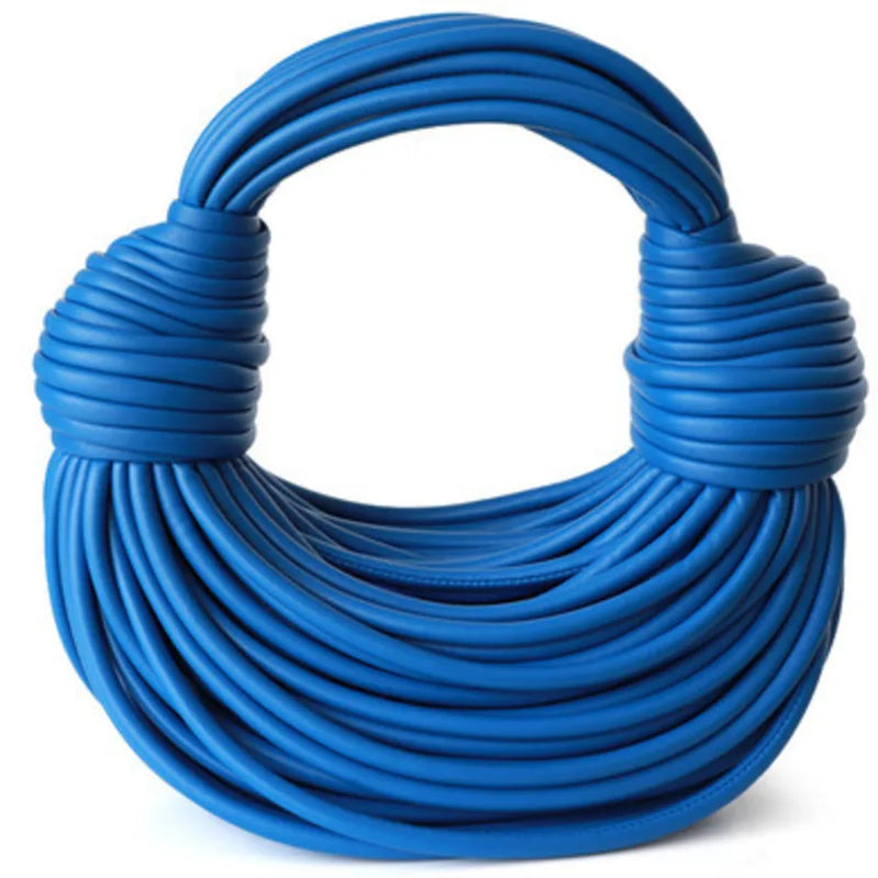 Fashion Woman Handbag Luxury Line Bundle Clutch Bag Knot Cross-body Lady Evening Bag Women Handbag Designer Female Clutch Bags Blue