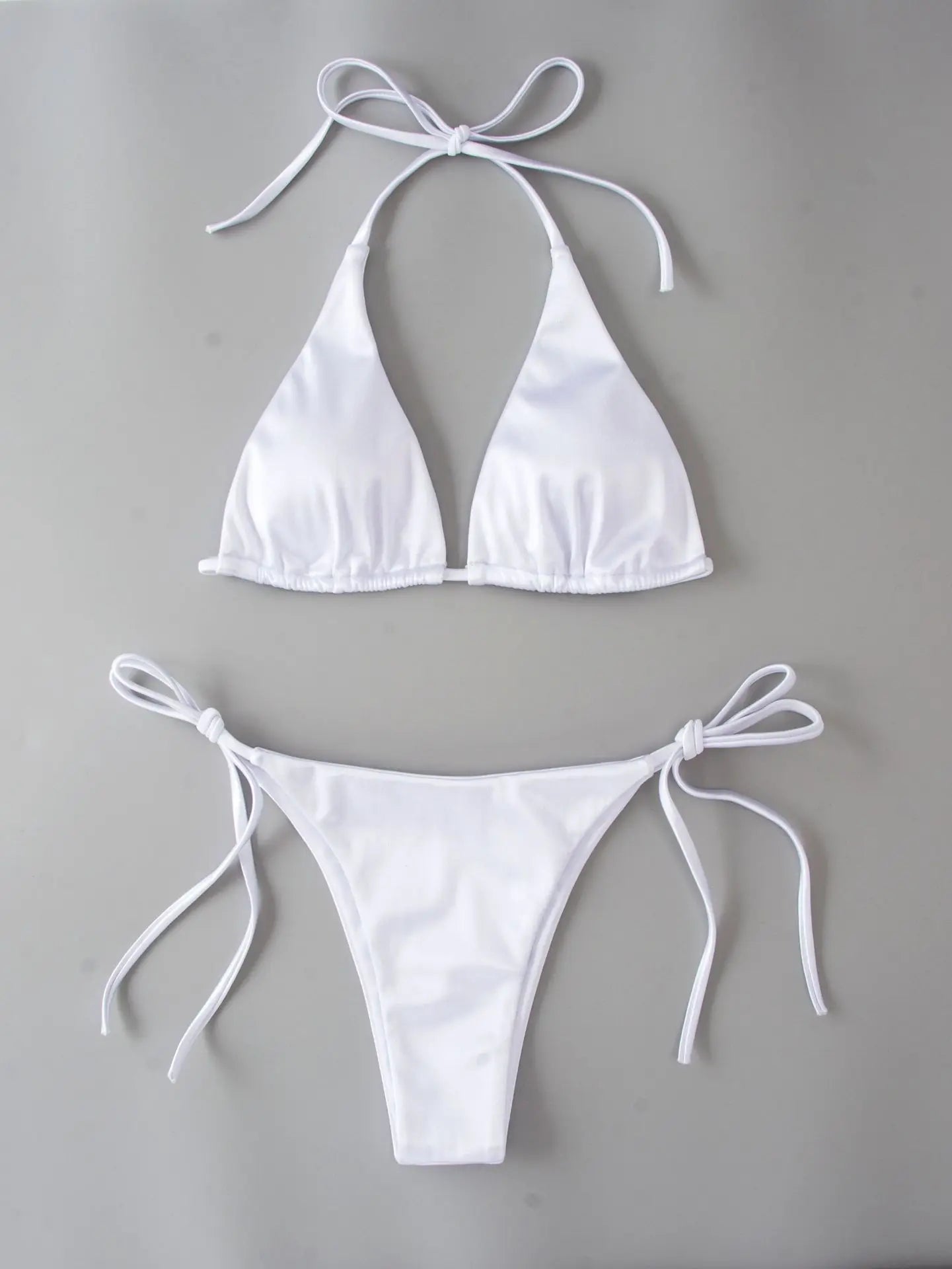 Women Sexy Micro Mini Bikini Thong Halter G-String Bra Bikinis Set Swimwear Backless New High Quality Swimwear Bathing Suits 14