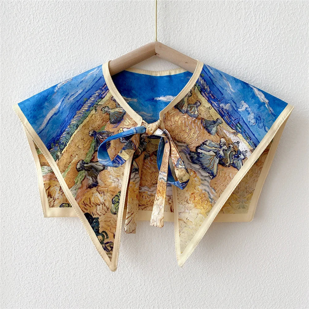 Capes New Style Shoulder Scarf Shawl Women False Collar Air Conditioning Room Shawl Decoration With Knotted Scarf Cloak 5 One Size