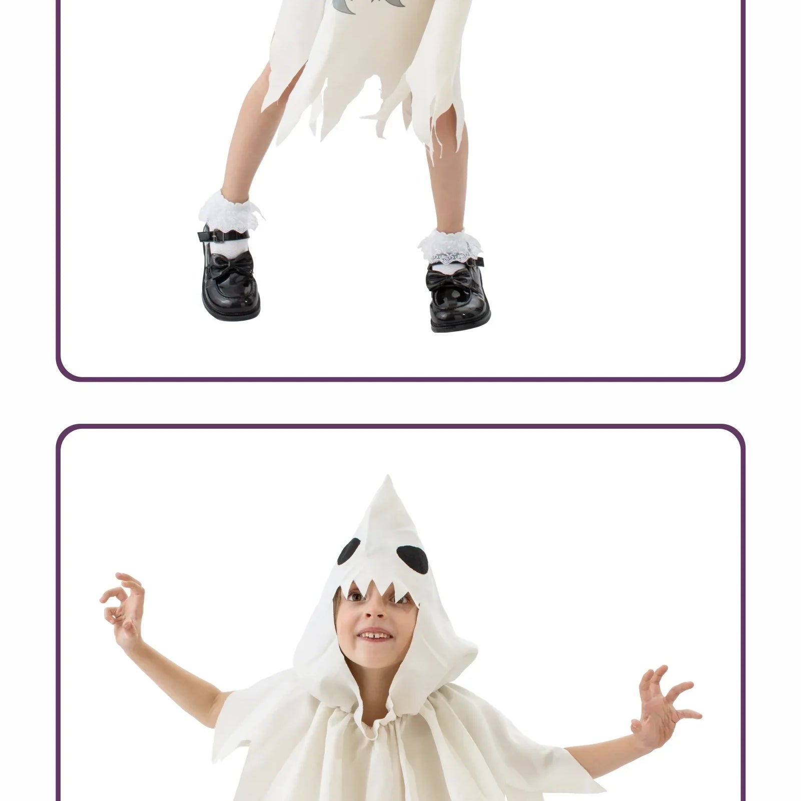 Kids Boys Girls Cute White Ghosts Demons Role Play Costumes Kids Costume Shows Halloween Theme Party