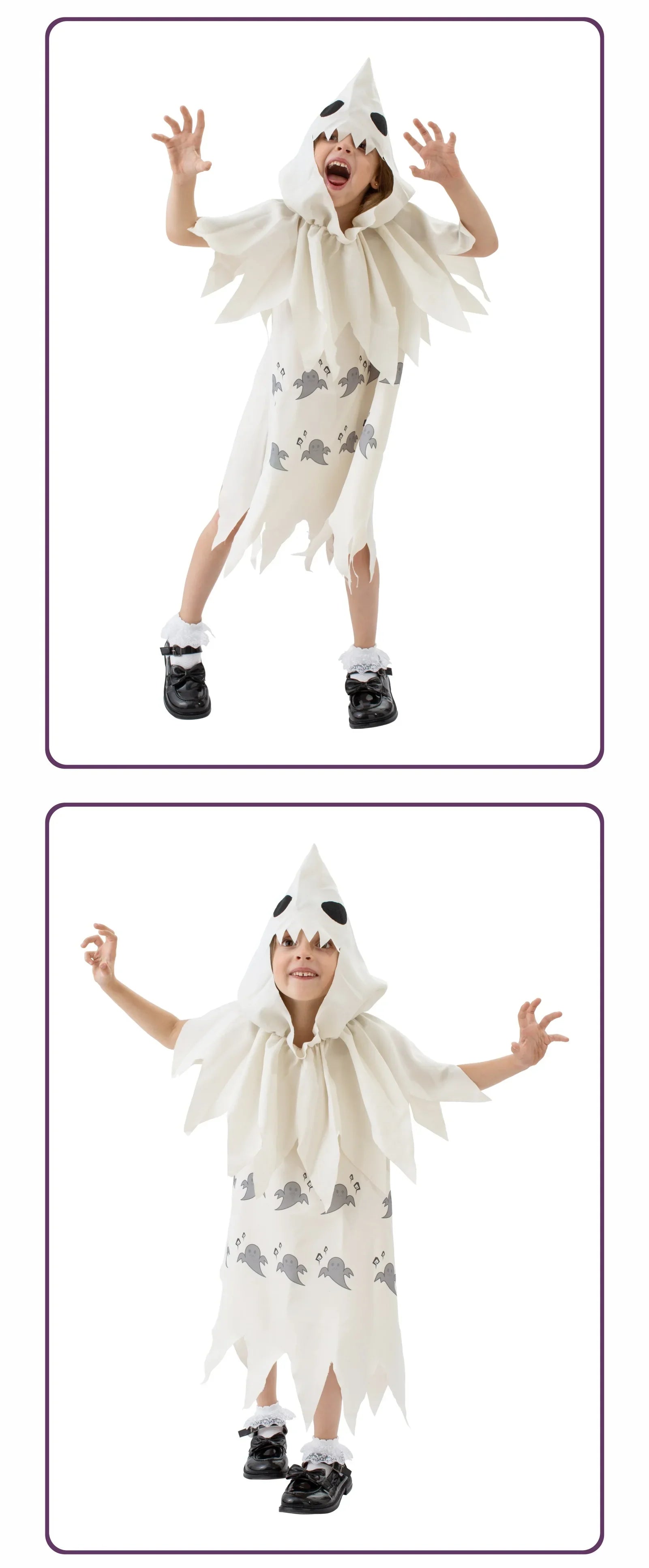 Kids Boys Girls Cute White Ghosts Demons Role Play Costumes Kids Costume Shows Halloween Theme Party