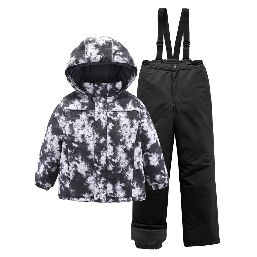 3-12T Children Ski Suits Boys Girls Ski Jackets Pants -30 Degrees Kids Winter Snowboard ski Jacket Waterproof Snow Suits 5 United States
