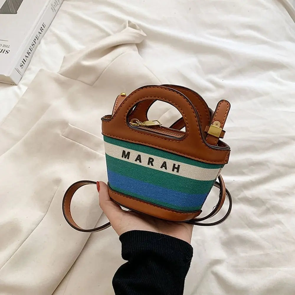 Women Crossbody Bags Fashion Catwalk Style Korean Mini Color Contrast Children's Handbags Coin Purse B