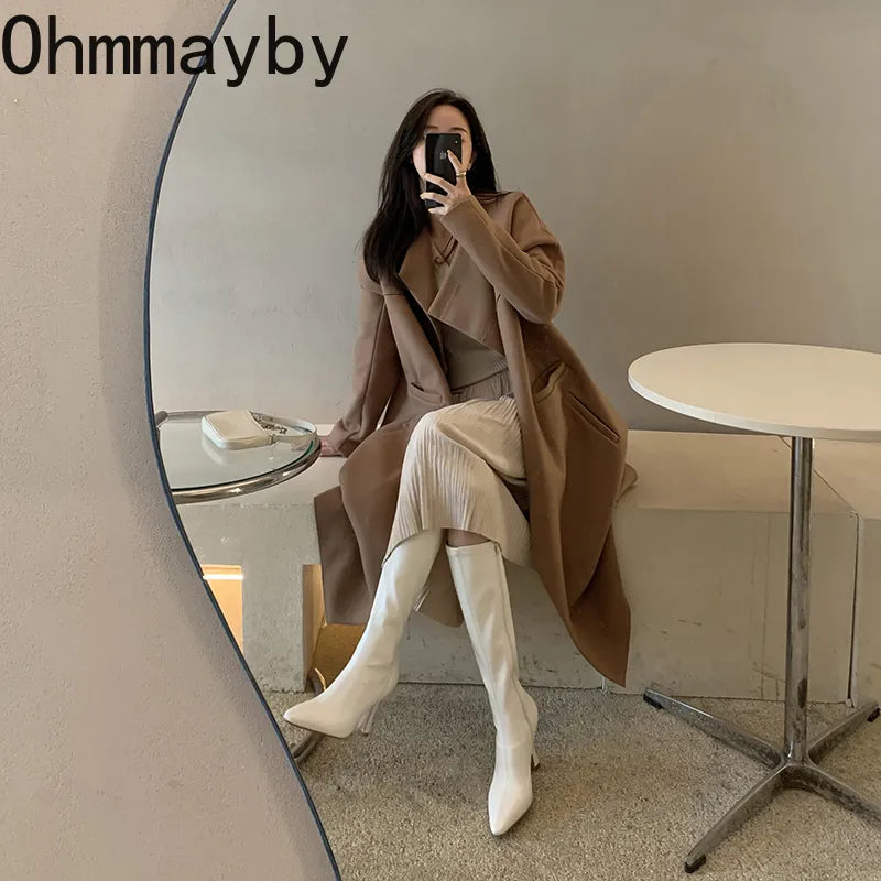 Winter Women Long Boots Fashion Thin High Heel Knee High Booties Ladies Black Brown Sexy Woman Knight Boats botas de mujer