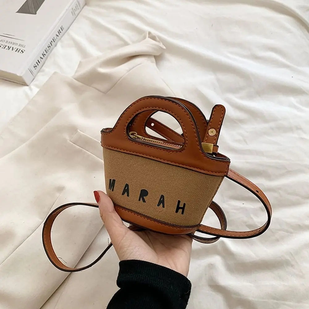 Women Crossbody Bags Fashion Catwalk Style Korean Mini Color Contrast Children's Handbags Coin Purse E