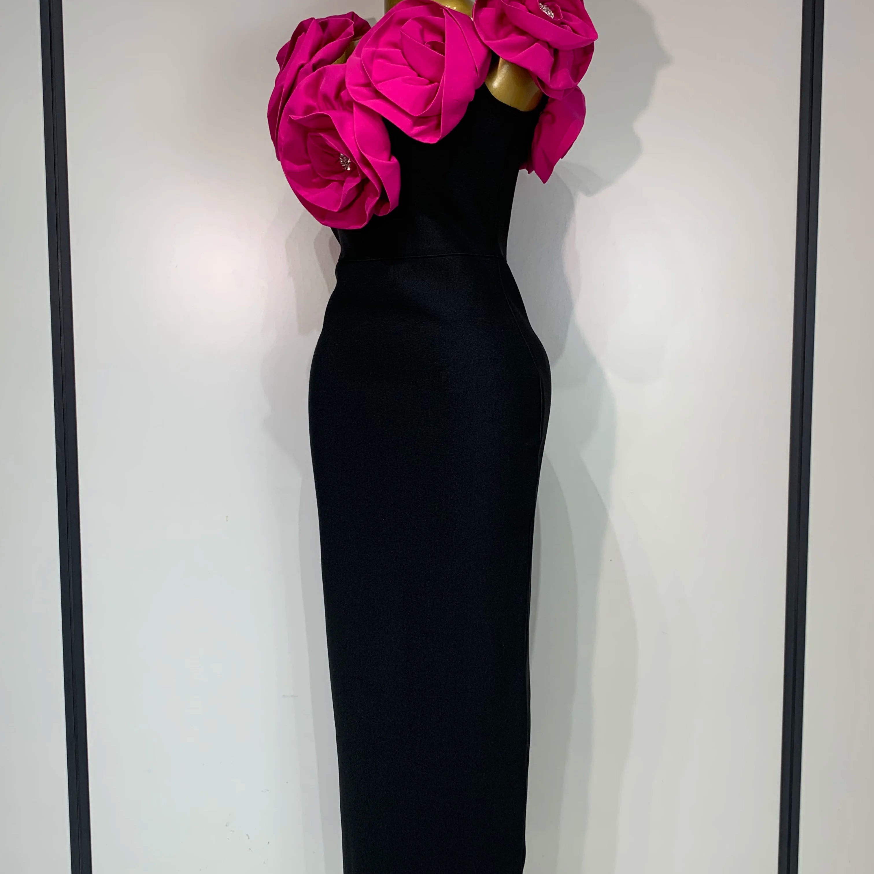 Women 2025 Sexy Off Shoulder Flower Diamonds Bodycon Bandage Dress 2025 Celebrity Elegant Evening Luxury Birthday Party Dresses