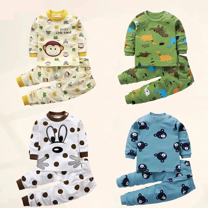 Ropa para niños Juntos para niños ropa para niños niños niñas de algodautumna de ropa de invierno pantalones de ropa para dormir ropa interior regalo de Navidad