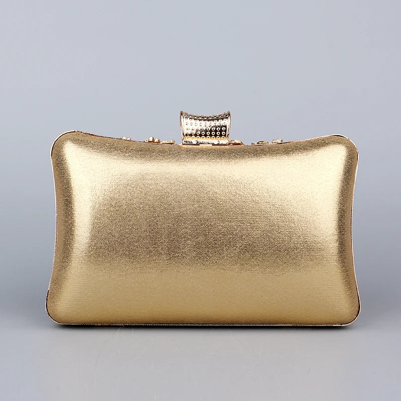 Hollow Out Style Women Evening Bags Rhinestones Metal Luxury New Design Day Clutch Rhinestones Shoulder Party Purse