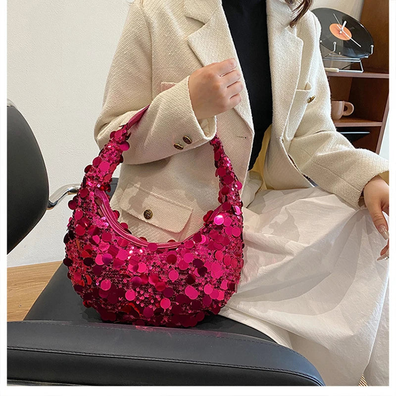 Luxury Sequin Women Bags Designer Sequins Hand Bag Evening Bags Clutch Female Travel Holiday Shoulder Bag Handbag