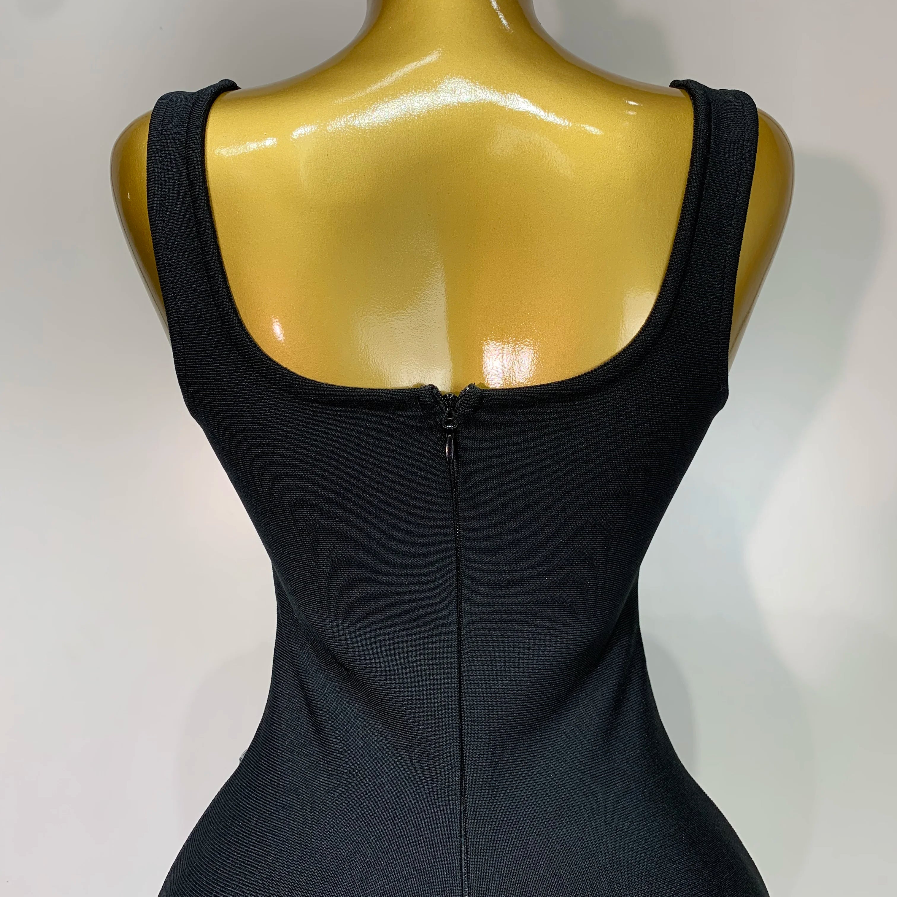 est 2025 Fashion Designer Women's Rhinestone Beaded Elastic Bodycon Bandage Maxi Long Dress Elegant Luxury Birthday Outfit