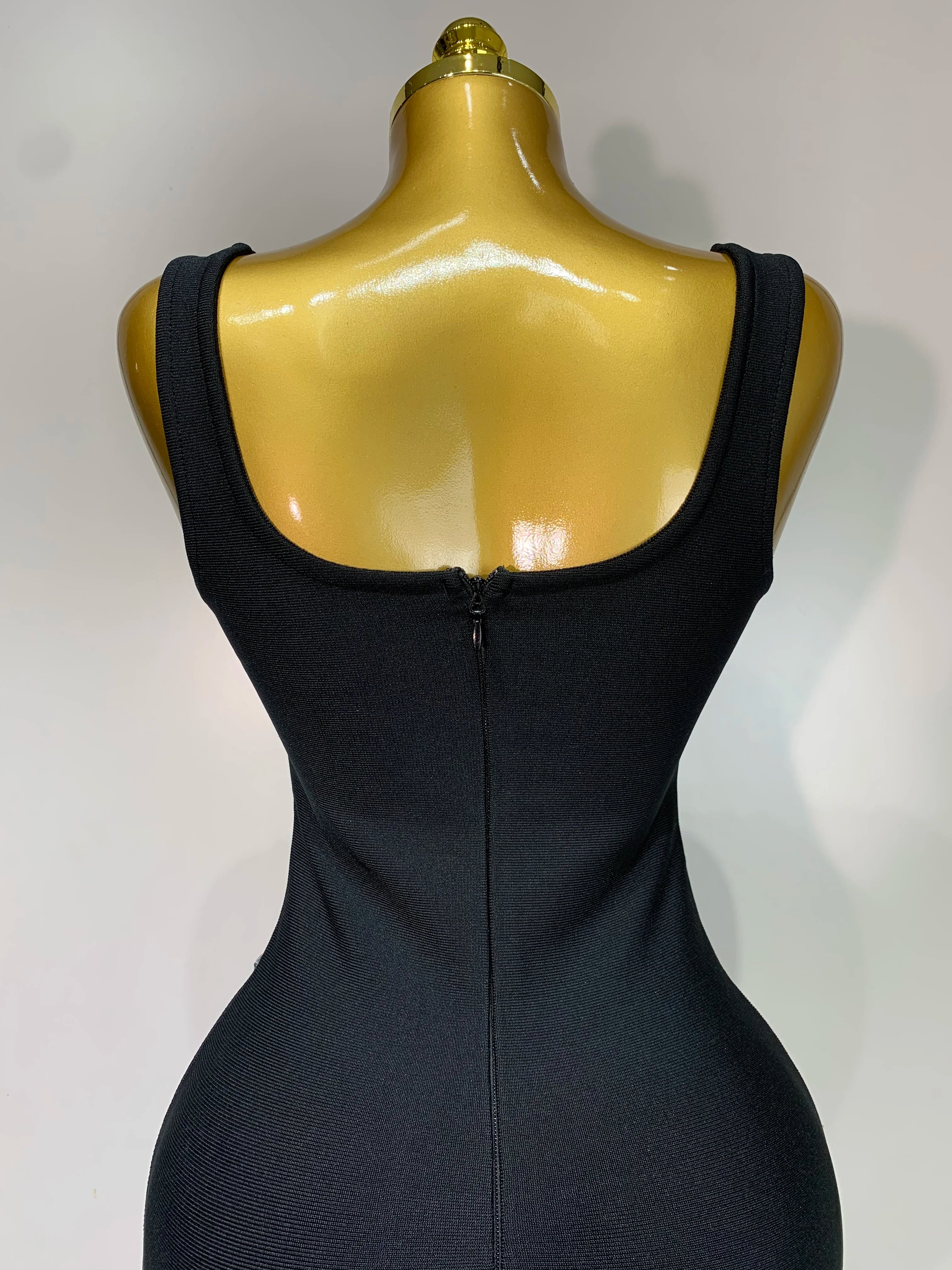 est 2025 Fashion Designer Women's Rhinestone Beaded Elastic Bodycon Bandage Maxi Long Dress Elegant Luxury Birthday Outfit