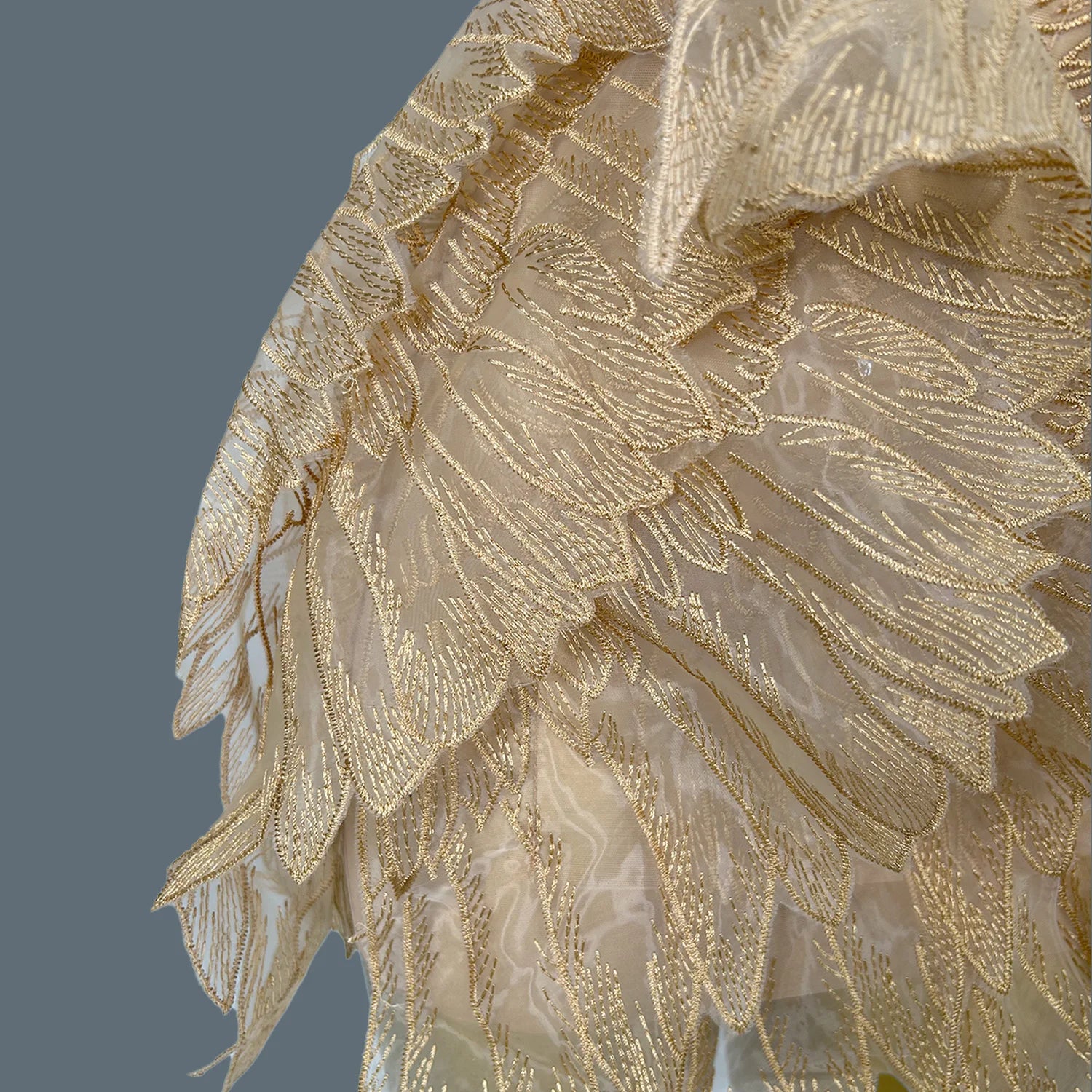 Women Celebrity Sexy Wing Beading Diamonds Gold Short Dress Wedding Party Prom Nightclub Sparkly Gowns Vestido 2024 Jinchan