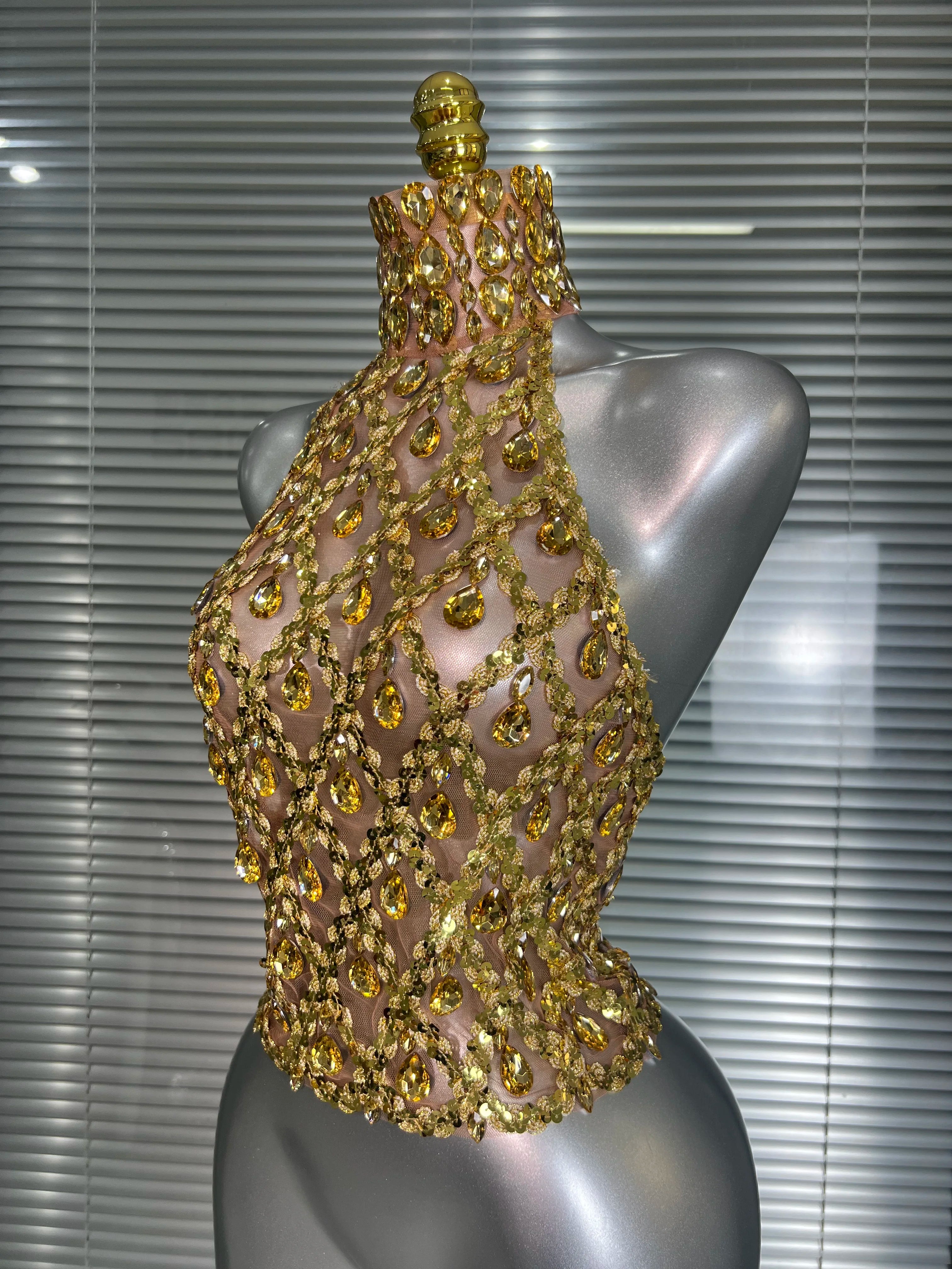 Summer New Women Sexy Halter Backless Designer Camisole Tops Ladies Trendy Night Club See Through Camis Crop Tops