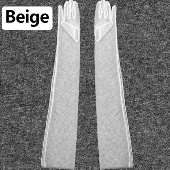 Wedding Dress Luxury Atmosphere Gloves Bride Gloves Long Double Row Gloves Wedding Gloves Winter champagne CHINA