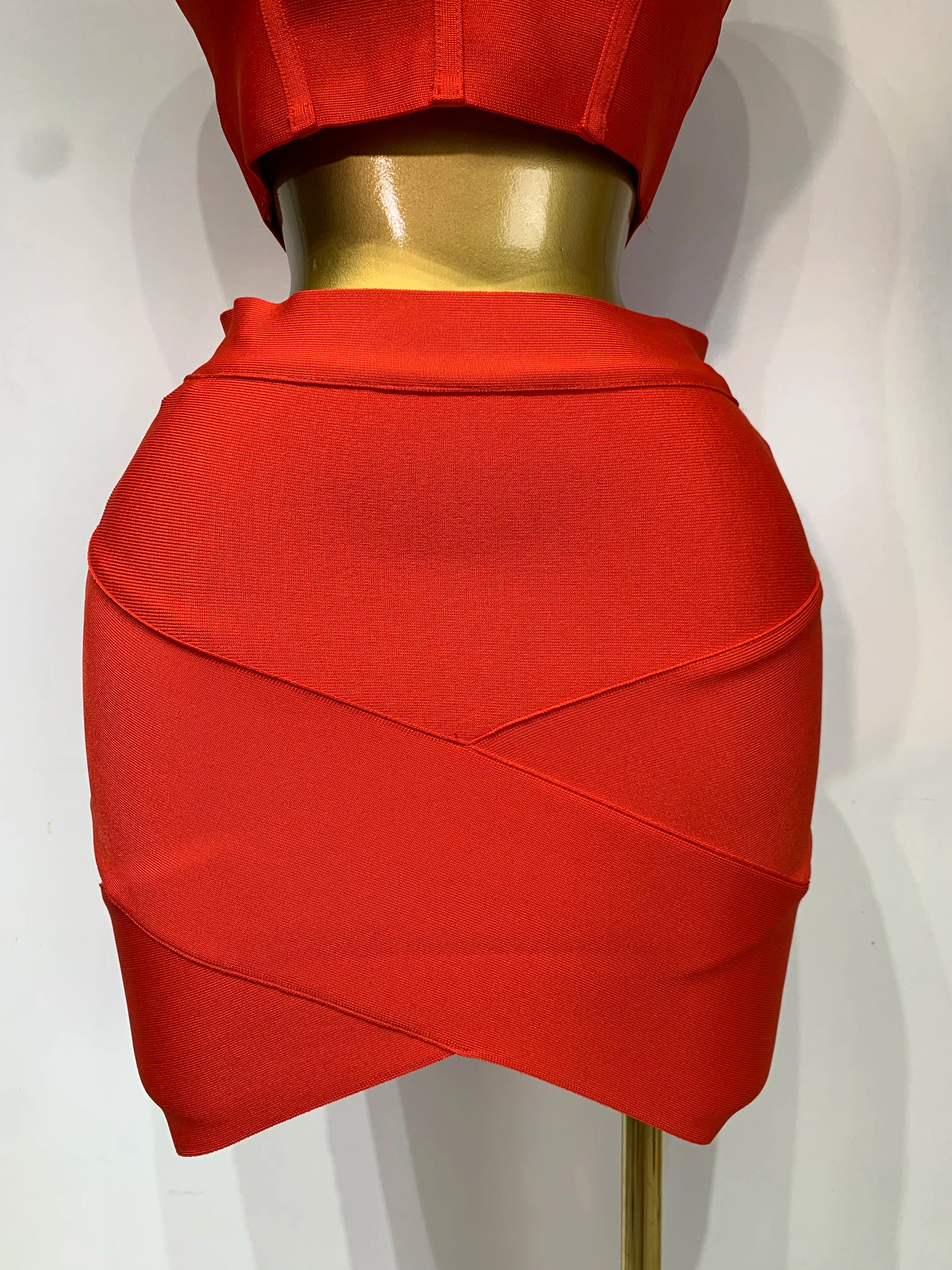 Women Sexy Backless Top Short Skirt Bodycon Bandage Two Pieces Sets 2025 Evening Party Luxury Birthday Outfit Nightclub Suits