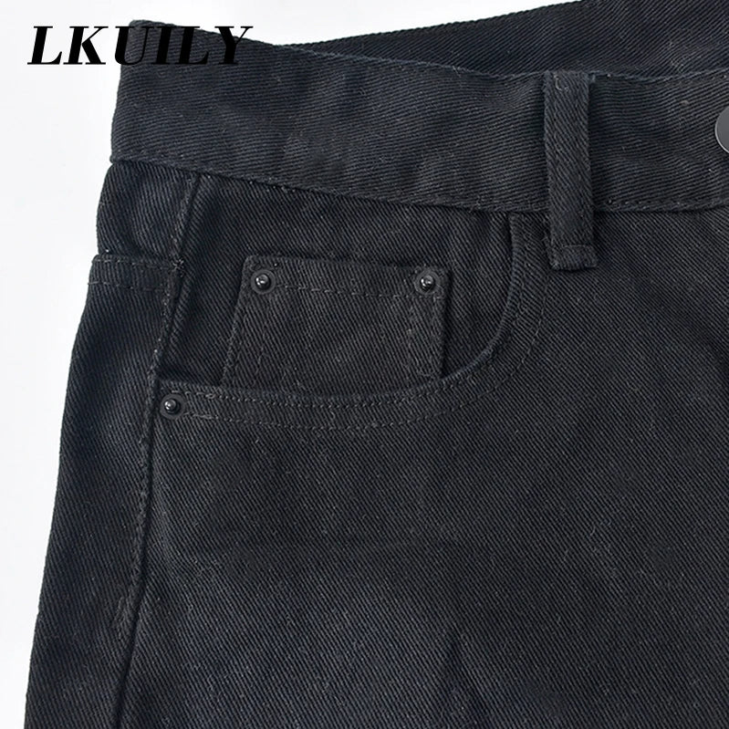 Skull Vintage Printed Jeans Women High Waist Y2K Streetwear 90S Baggy Jeans Pants Denim Trousers Harajuku Cargo Straight Jean