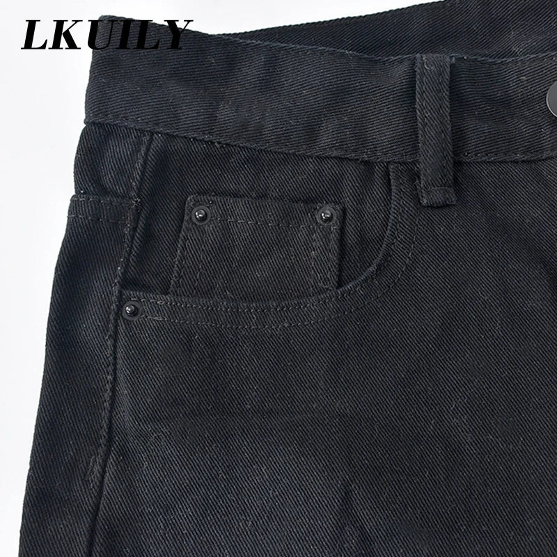 Skull Vintage Printed Jeans Women High Waist Y2K Streetwear 90S Baggy Jeans Pants Denim Trousers Harajuku Cargo Straight Jean