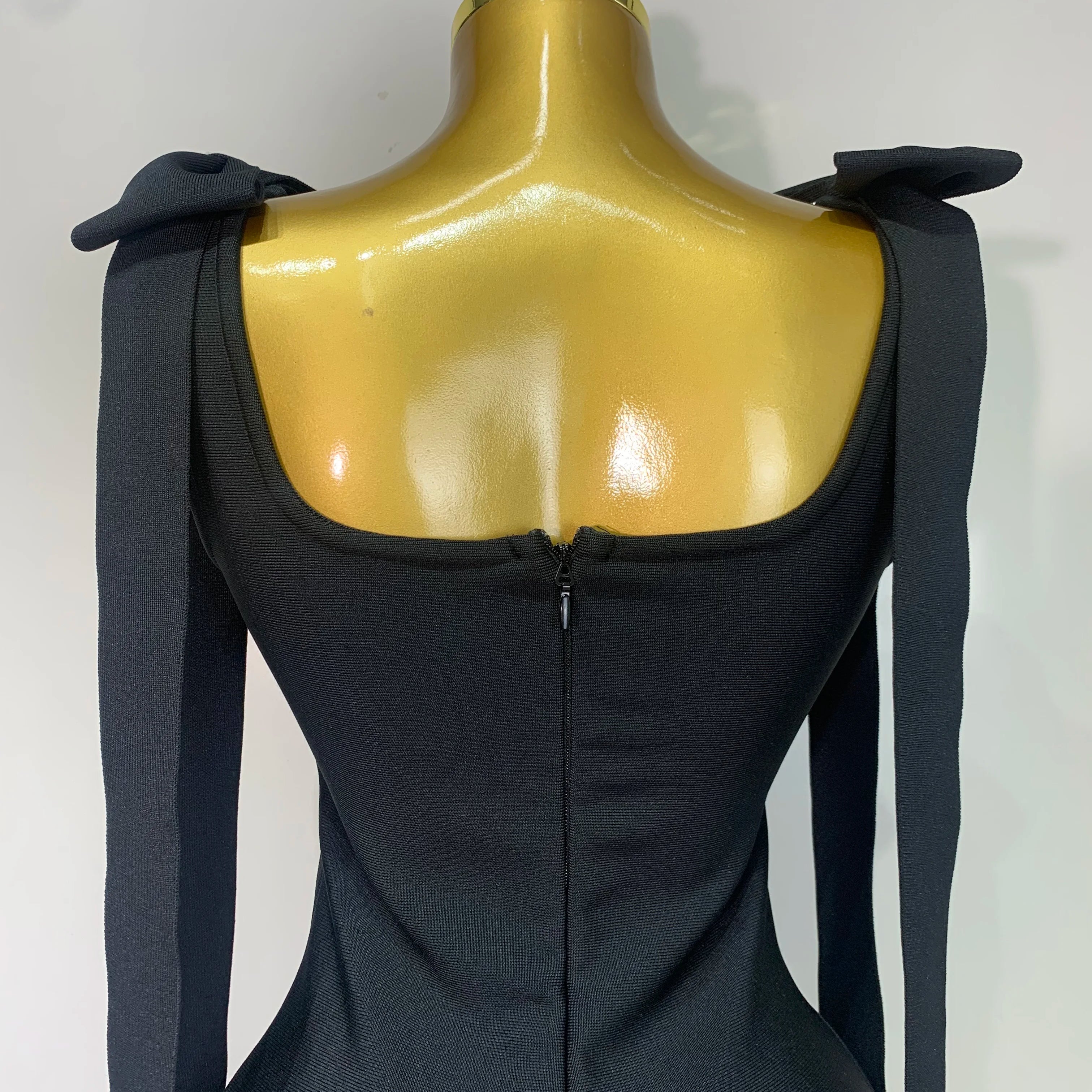 Women Celebrity Sexy Sparly Diamonds Black Mini Bodycon Bandage Dress 2025 Elegant Evening Party Luxury Birthday Dresses